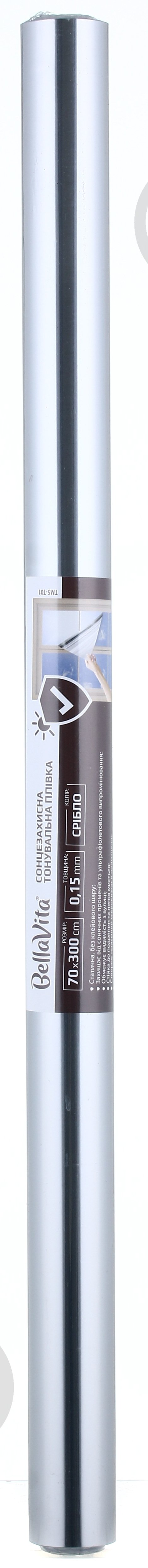 Плівка вітражна статична Bella Vita TM5-T01 срібло 0,7x3 м - фото 2