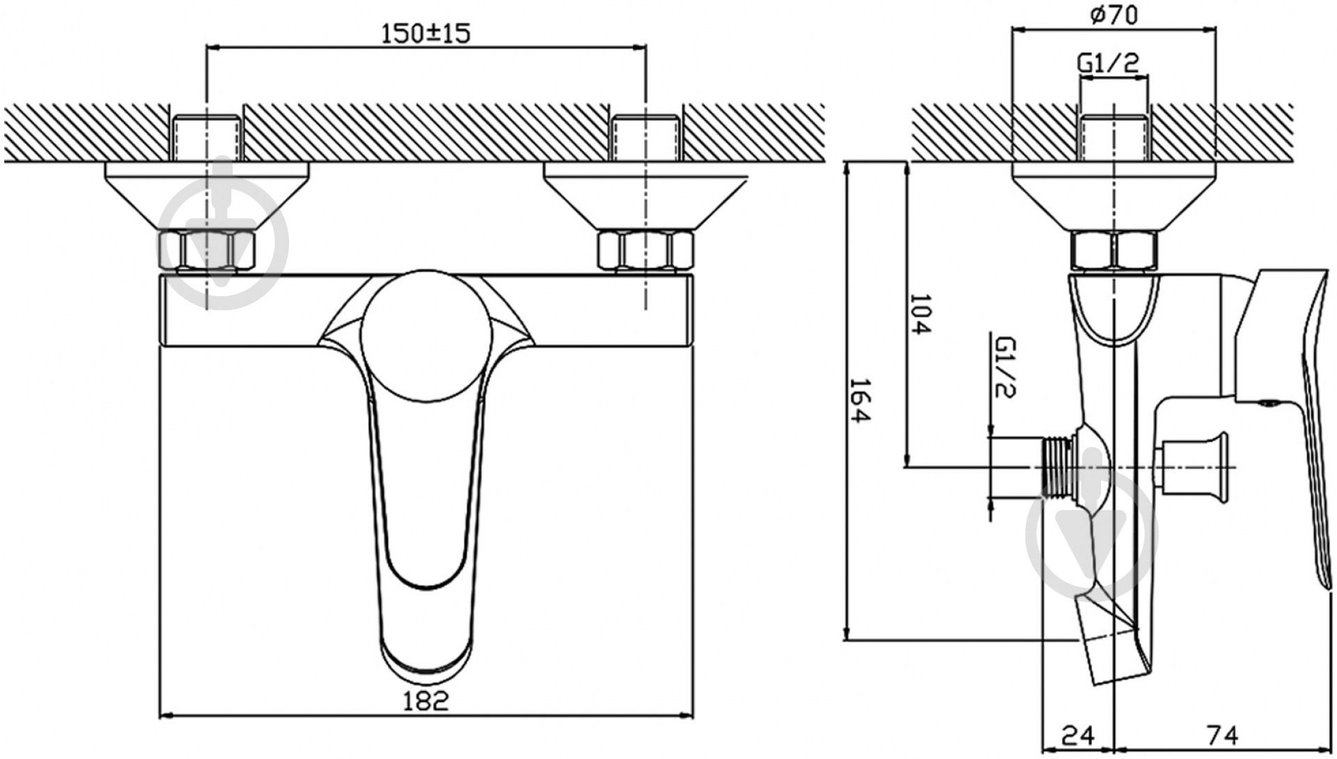 Смеситель для ванны Tango Rodos 03 - фото 2 Смеситель для ванны Tango Rodos 03 - фото 2
