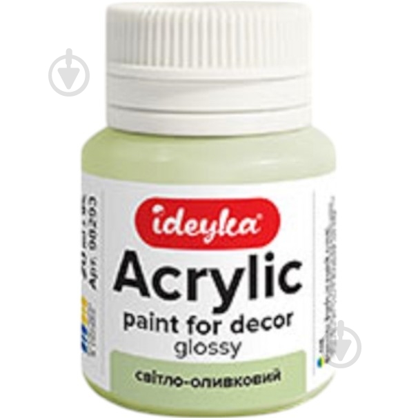 Акрил для декора Светло-оливковый 20 мл Ideyka - фото 1