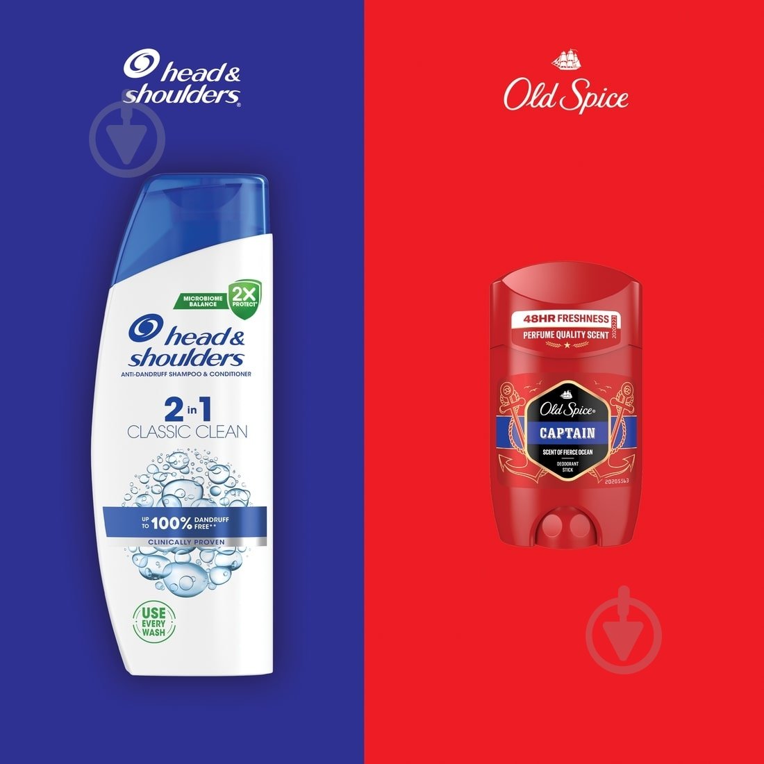 Подарочный набор для мужчин HEAD&SHOULDERS Шампунь против перхоти 2-в-1 Основной уход 330 мл + Твердый дезодорант Old Spice Сaptain 50 мл - фото 5
