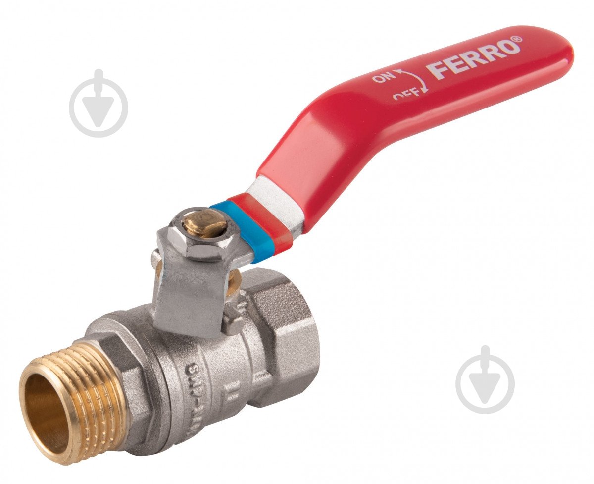 Кран кульовий Ferro F-Comfort 20 бар ручка важіль зн-вр 1/2” KFC11 - фото 1 Кран кульовий Ferro F-Comfort 20 бар ручка важіль зн-вр 1/2” KFC11 - фото 1