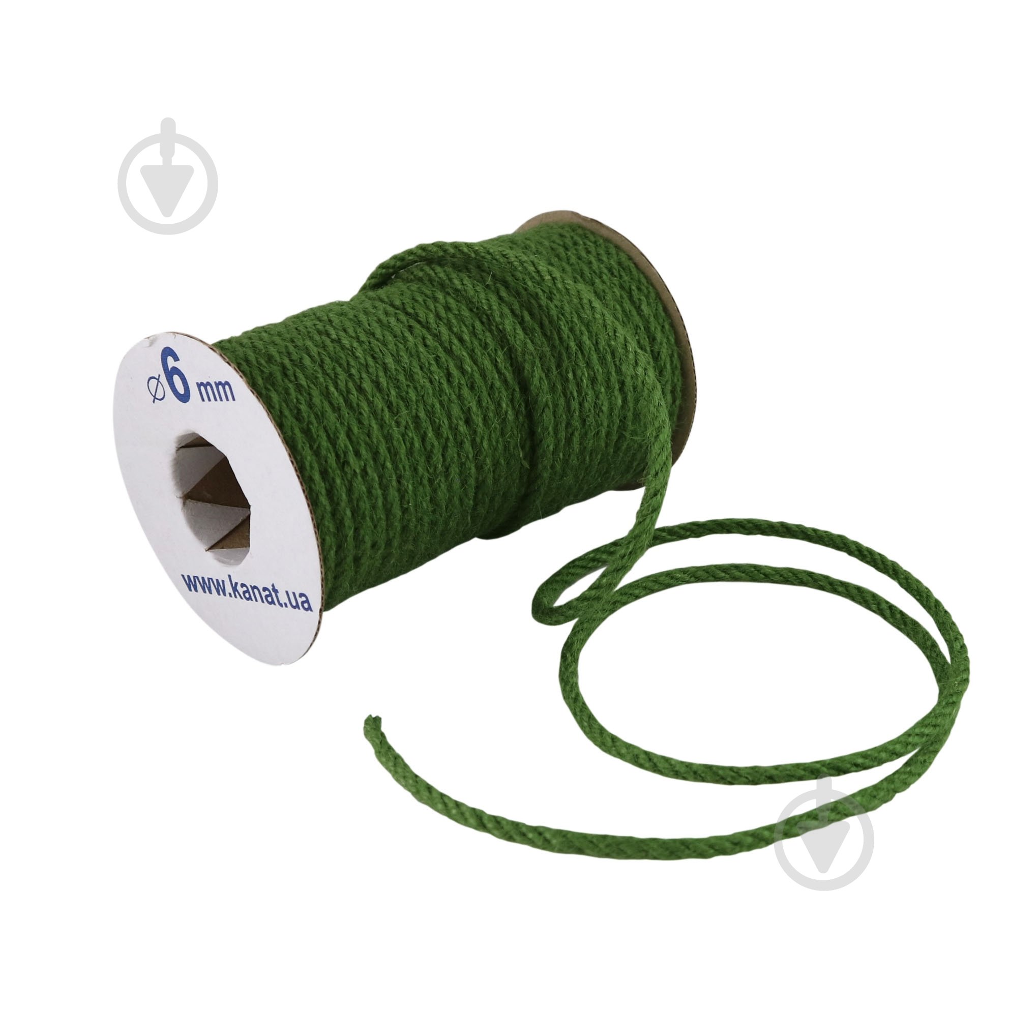 Канат Радосвіт джутовый 6 мм зеленый - фото 1