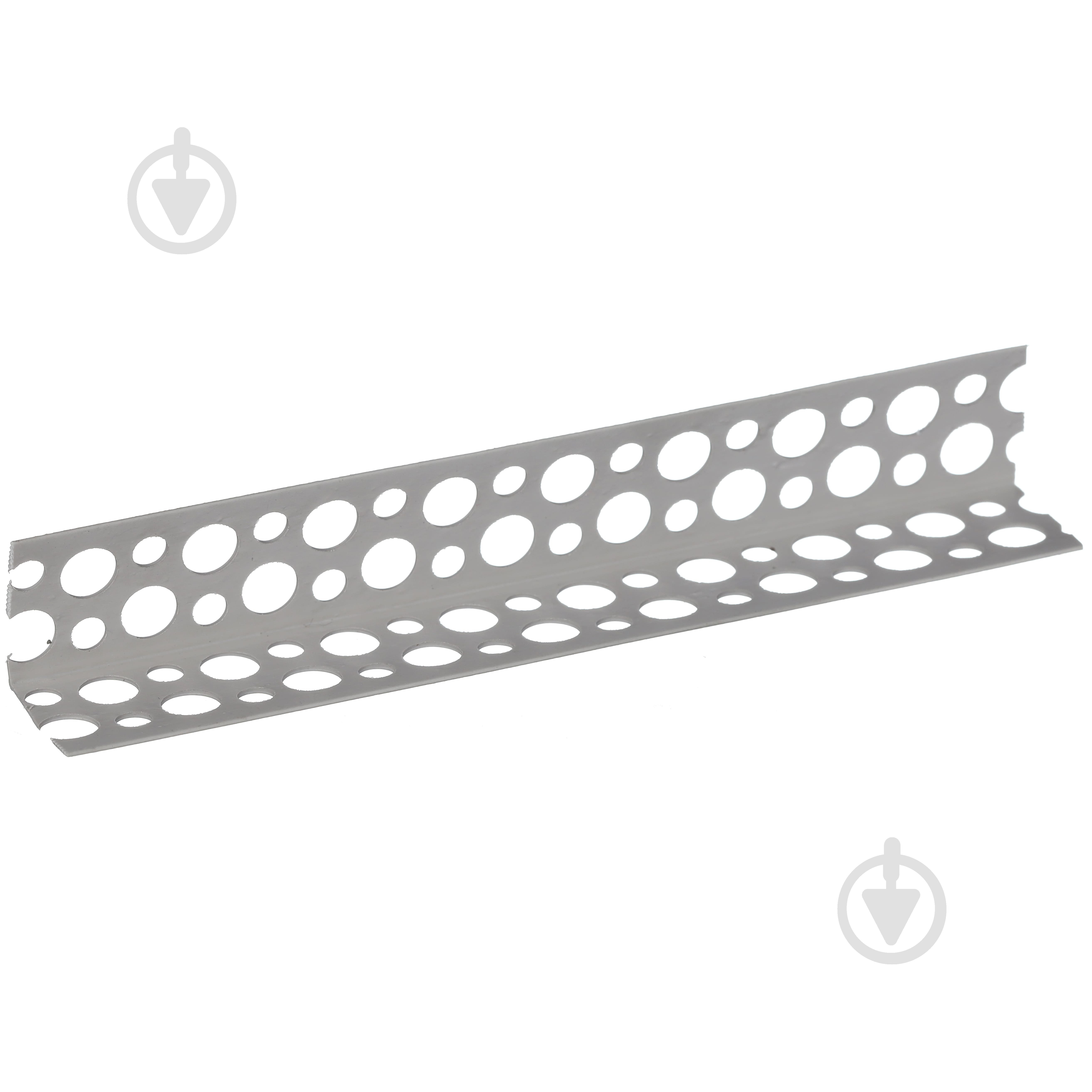 Уголок ПВХ перфорированный прямой ШТУКАТУР 23x23 мм 2,5 м - фото 1