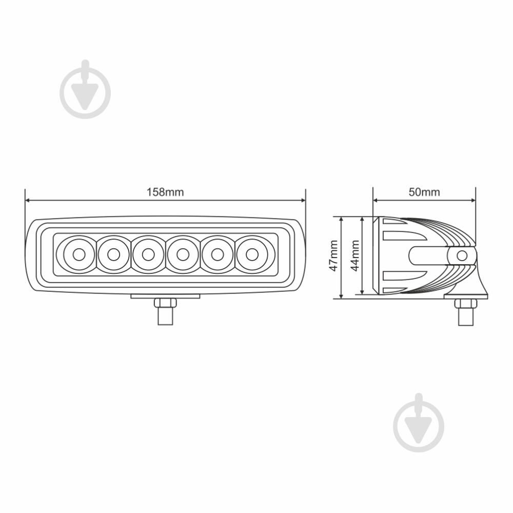 Фара Brevia 10611FX1 18 Вт 10 В - фото 2