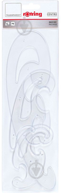 Набор линеек Centro Burmester Curves S0221301 Rotring Drawing - фото 1