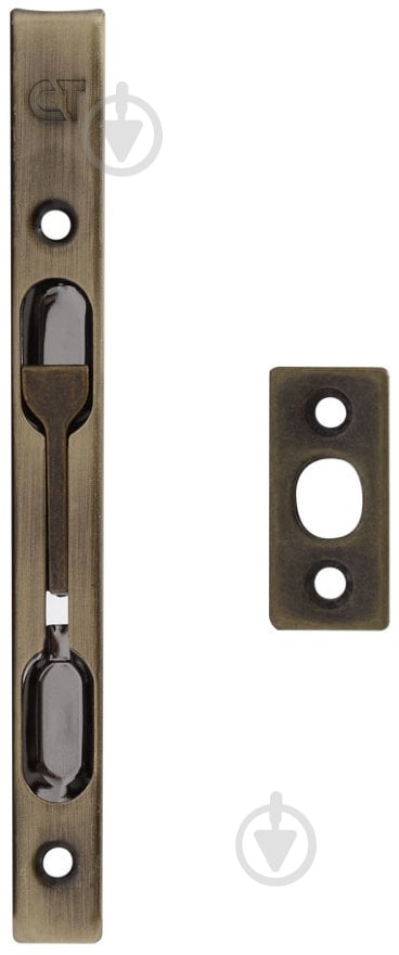 Шпингалет врезной LX160 CP 160/16 Comit 51628 античная латунь - фото 1