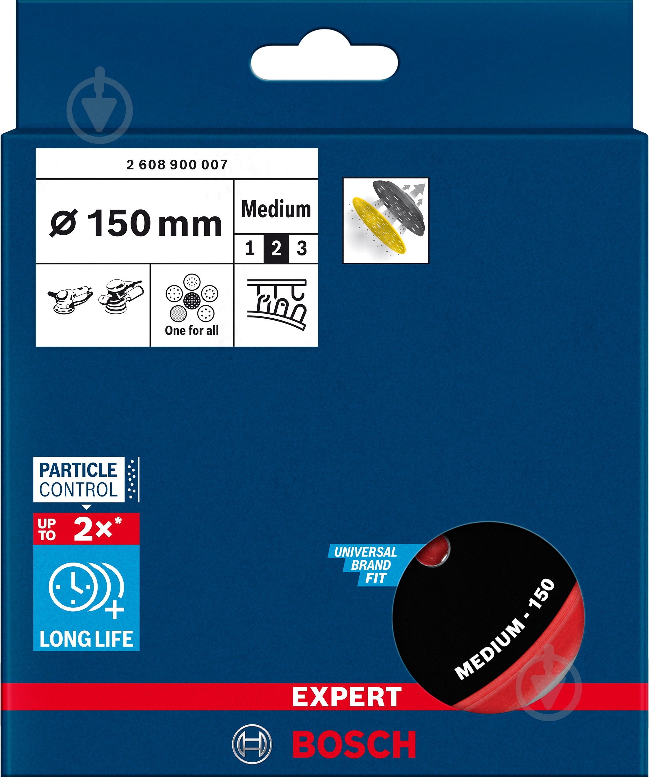 Платформа шлифовальная Bosch EXPERT Multihole medium 150 мм 2608900007 - фото 4
