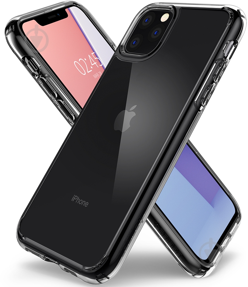 Чехол Spigen Crystal Hybrid Crystal Clear для Apple iPhone 11 Pro Max - фото 6 Чехол Spigen Crystal Hybrid Crystal Clear для Apple iPhone 11 Pro Max - фото 6