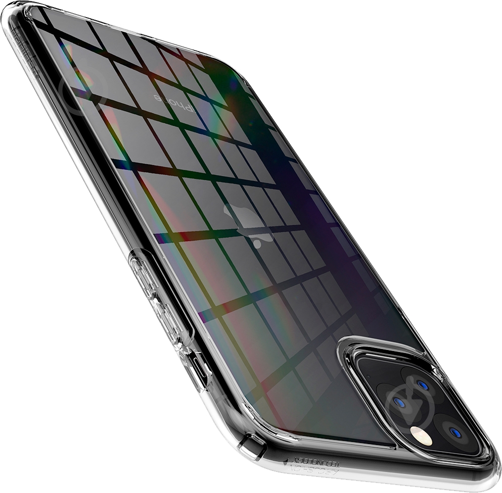 Чехол Spigen Crystal Hybrid Crystal Clear для Apple iPhone 11 Pro Max - фото 3 Чехол Spigen Crystal Hybrid Crystal Clear для Apple iPhone 11 Pro Max - фото 3