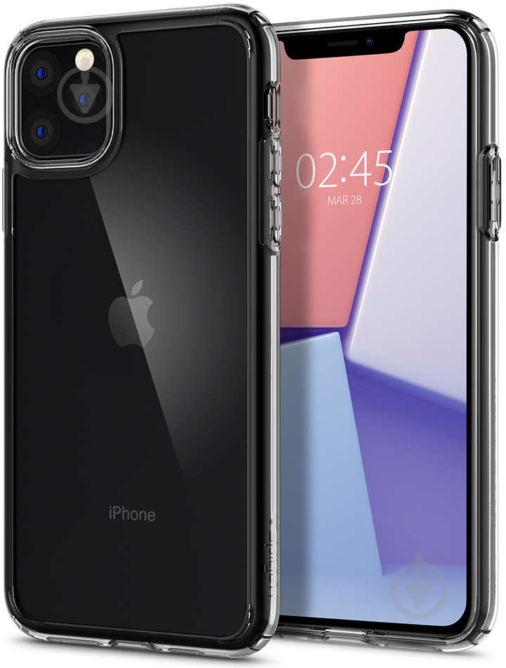Чехол Spigen Crystal Hybrid Crystal Clear для Apple iPhone 11 Pro Max - фото 4 Чехол Spigen Crystal Hybrid Crystal Clear для Apple iPhone 11 Pro Max - фото 4