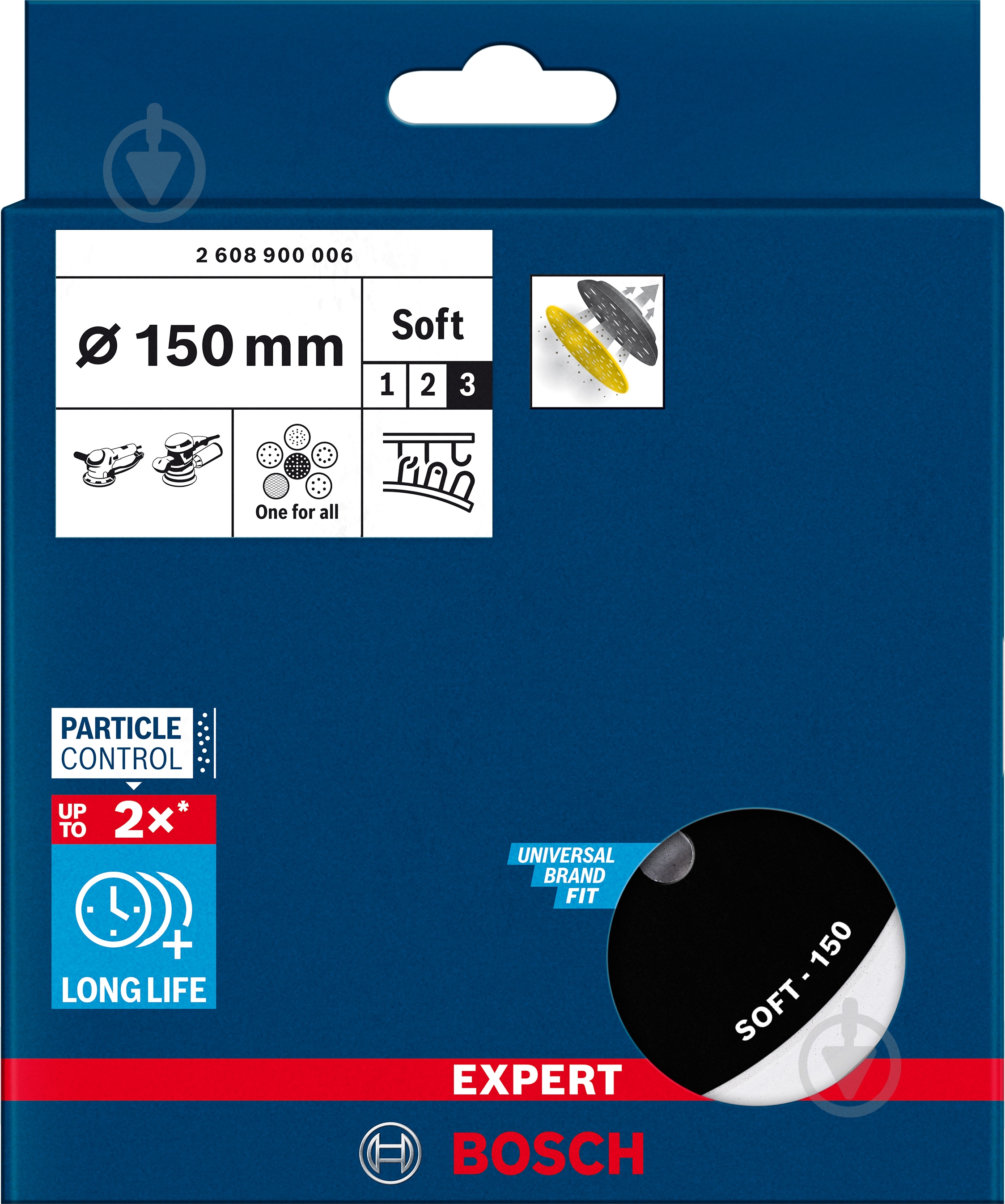 Платформа шліфувальна Bosch EXPERT Multihole soft 150 мм 2608900006 - фото 4