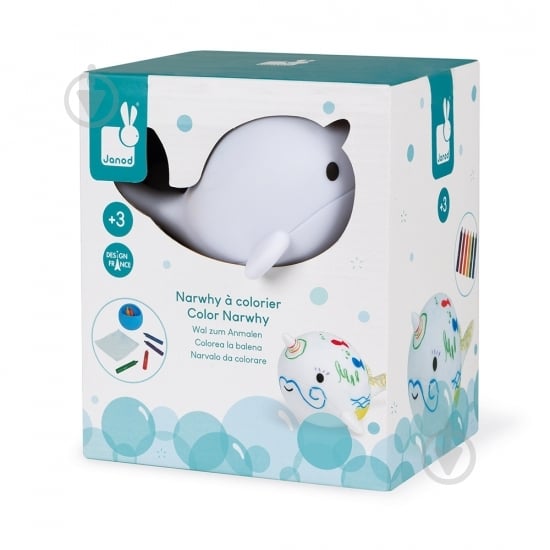 Игрушка для купания Janod Рисование. Нарвал J04726 - фото 2