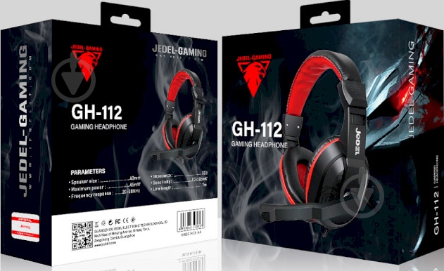 Гарнитура Jedel black/red (GH-112) - фото 3 Гарнитура Jedel black/red (GH-112) - фото 3