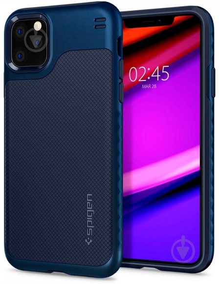 Чохол Spigen Hybrid NX Navy Blue для Apple iPhone 11 Pro Max - фото 6