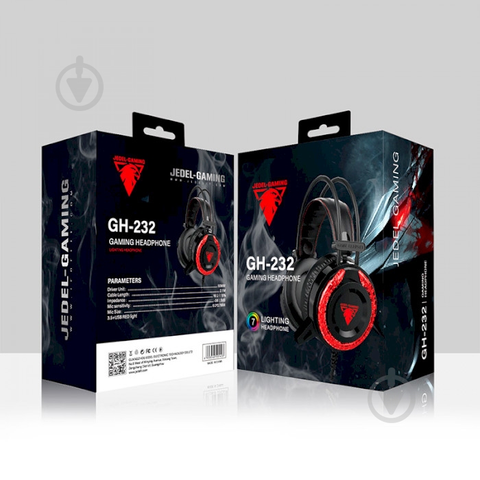 Гарнитура Jedel black/red (GH-232) - фото 3