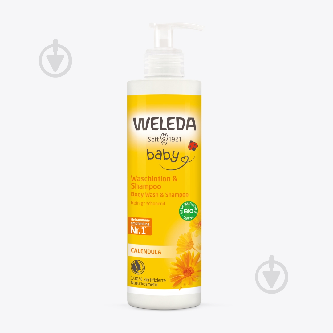 Шампунь-гель Weleda Baby Calendula для волосся і тіла 400 мл - фото 1