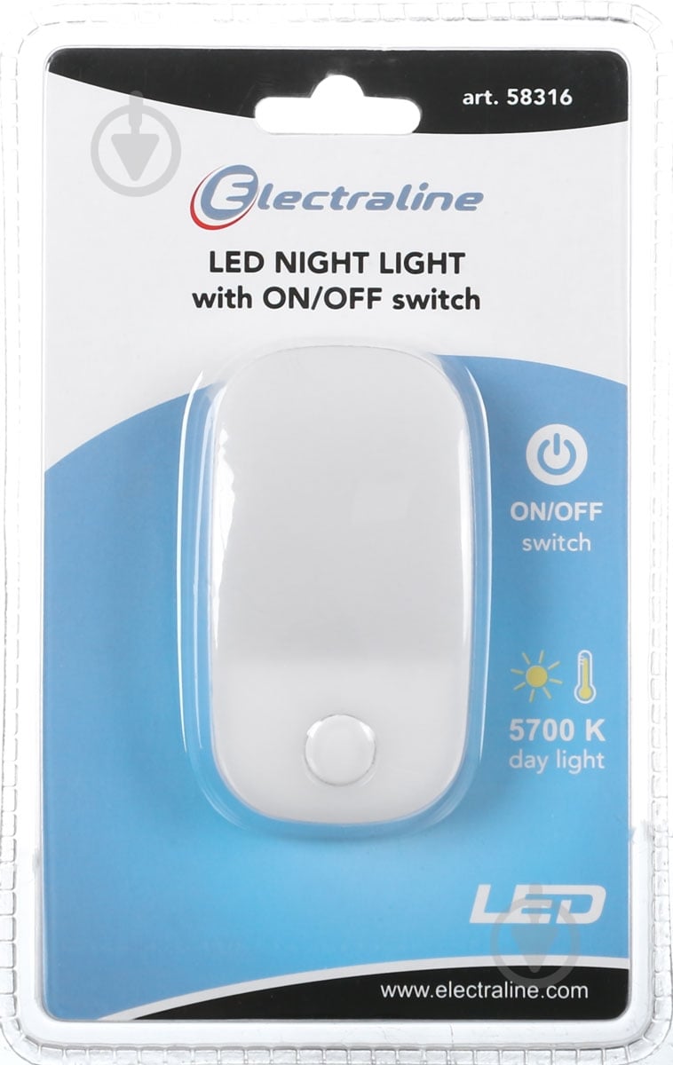 Ночник Electraline 58316 0,4 Вт белый - фото 5