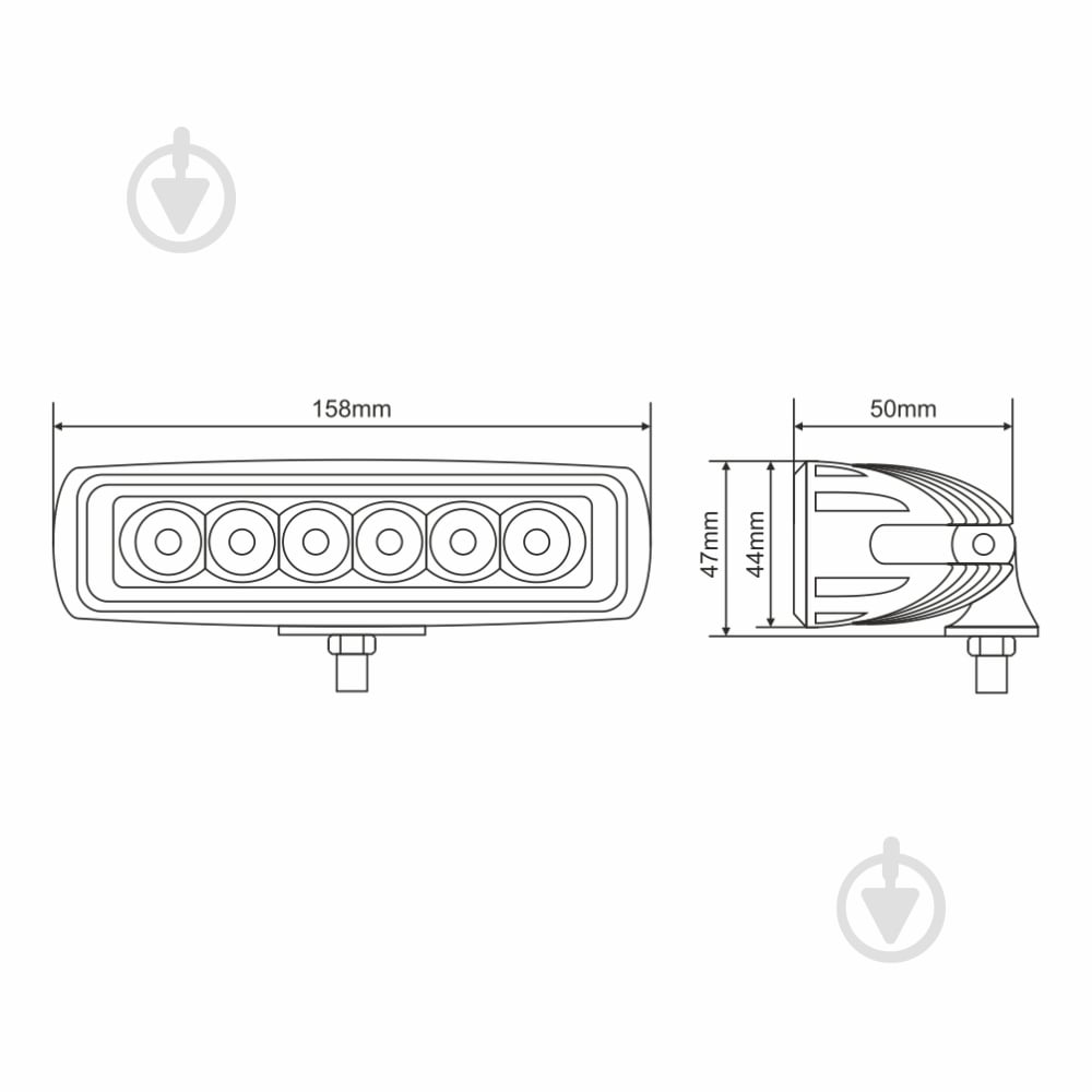 Фара светодиодная WINSO Pro Epistar 780220 18 Вт 10 В - фото 2