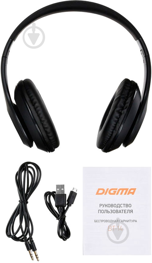 Наушники Digma black BT-14 - фото 12