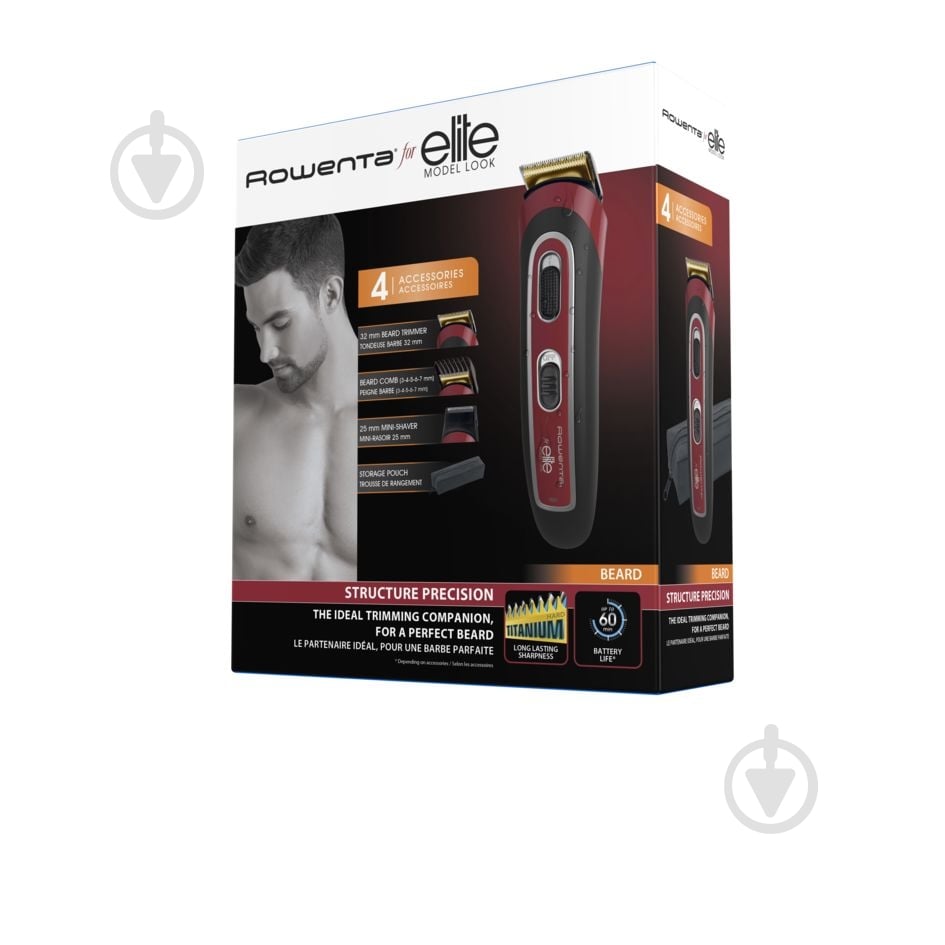 Триммер для бороды и усов Rowenta STRUCTURE PRECISION TN4422F1 - фото 7 Триммер для бороды и усов Rowenta STRUCTURE PRECISION TN4422F1 - фото 7