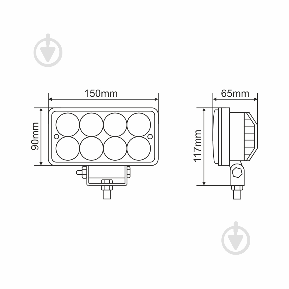 Фара WINSO ERISTAR 4D LED 780540 25 Вт 10 В - фото 2