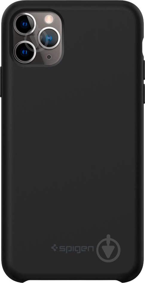 Чехол Spigen Silicone Fit Black для Apple iPhone 11 Pro Max - фото 1