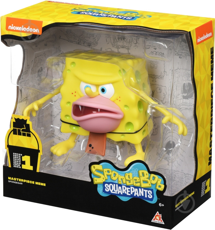 Фигурка Sponge Bob Masterpiece Memes Collection Sponge Gnar EU691002 - фото 4