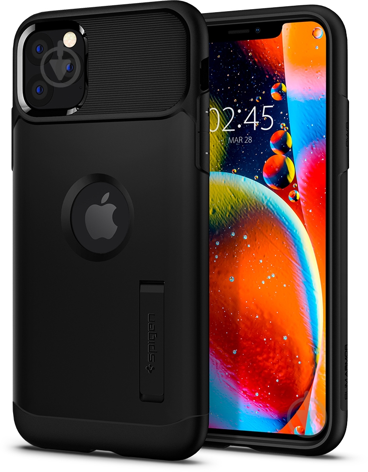 Чехол Spigen Slim Armor Black для Apple iPhone 11 Pro Max - фото 6