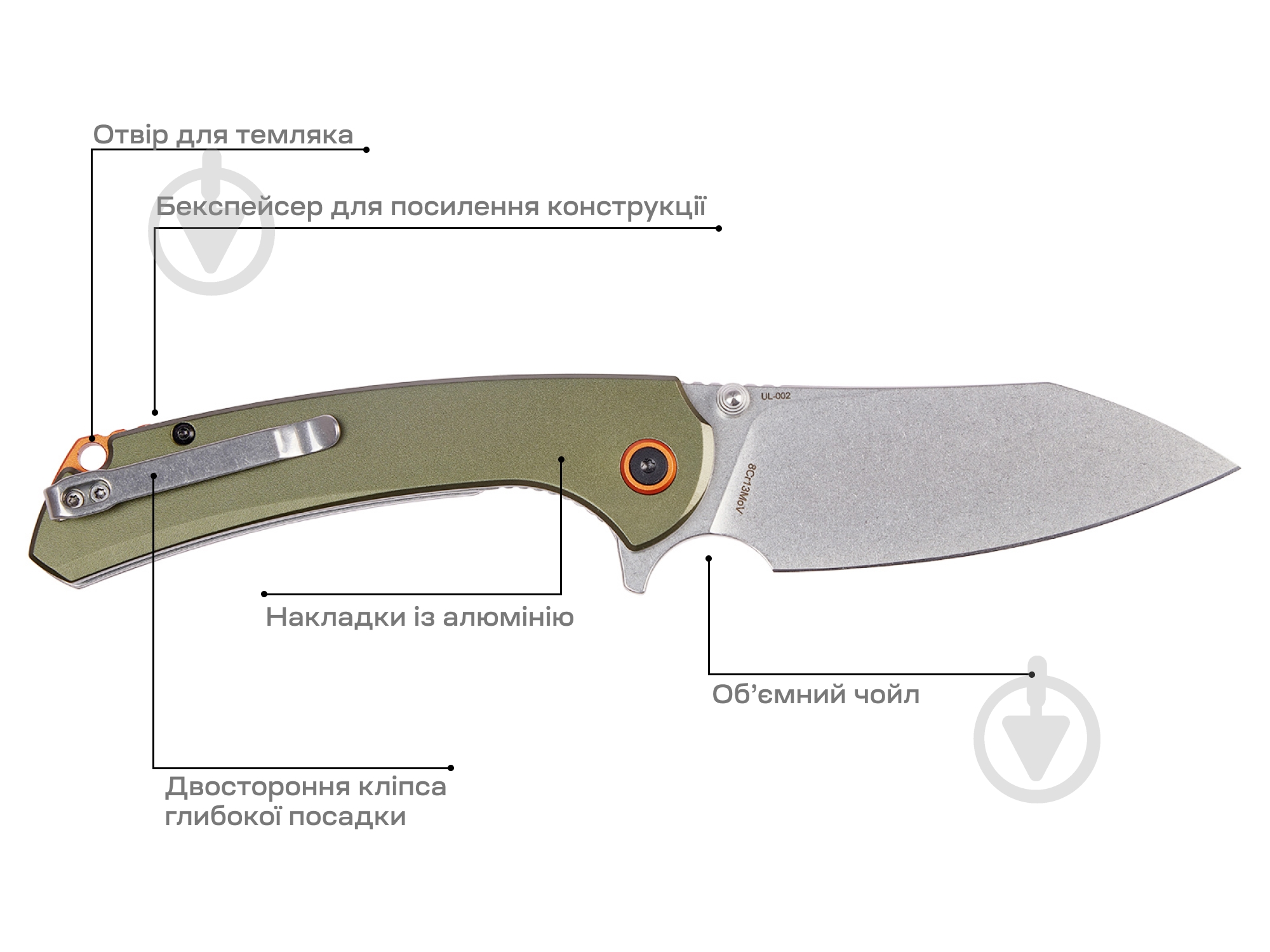 Нож складной Skif Jock SW Olive Green 1765.03.60 - фото 4