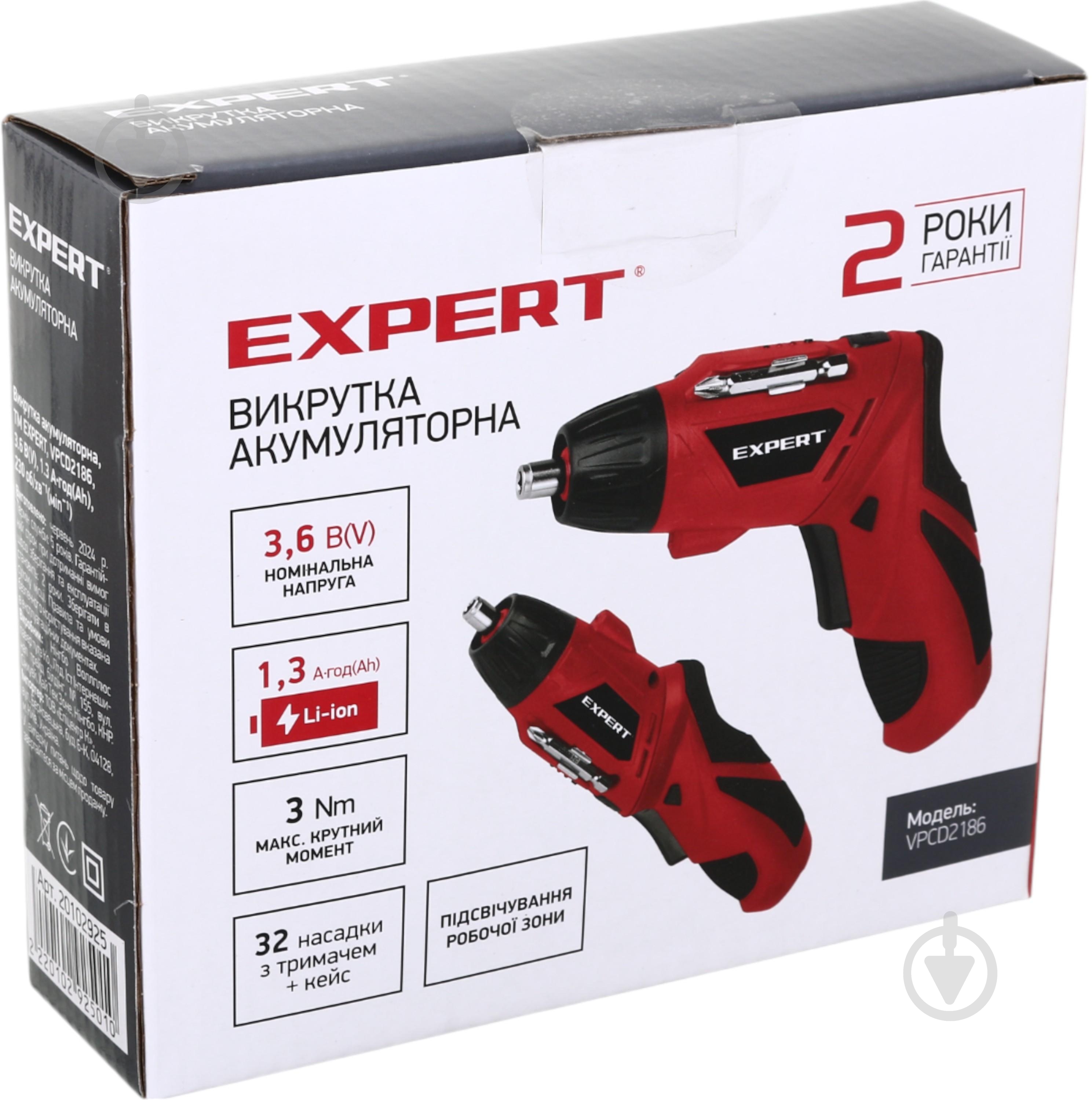 Викрутка акумуляторна Expert Tools VPCD2186 - фото 10