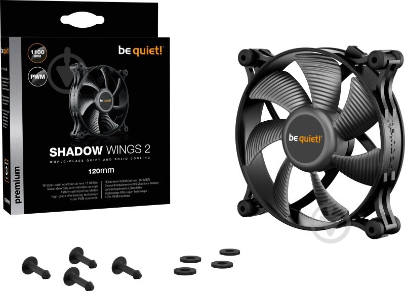 Вентилятор be quiet! Shadow Wings 2 120mm PWM (BL085) - фото 5