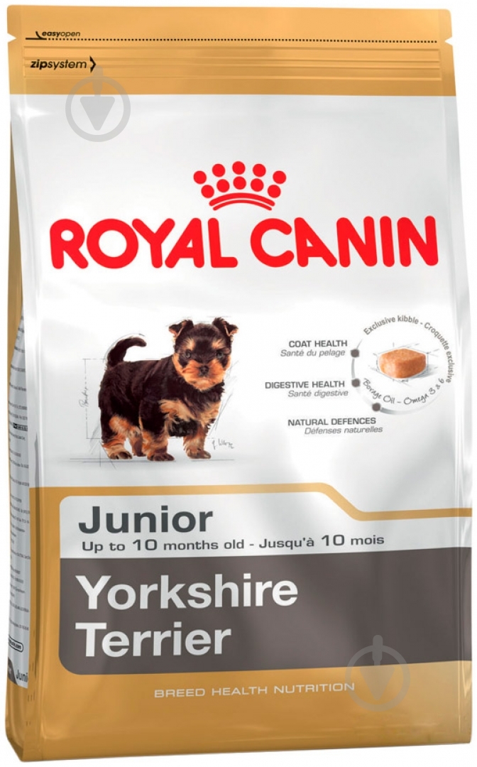 Корм сухой для щенков для малых пород Royal Canin Yorkshire Terrier Junior 7,5 кг (домашняя птица) 7,5 кг - фото 1 Корм сухой для щенков для малых пород Royal Canin Yorkshire Terrier Junior 7,5 кг (домашняя птица) 7,5 кг - фото 1