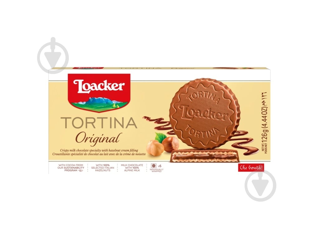 Вафли Loacker Tortina Original 125 г 8000380106028 - фото 1