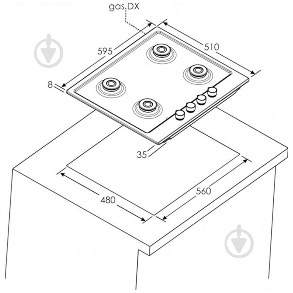 Варочная поверхность газовая Candy CHW6BF4WPX - фото 8 Варочная поверхность газовая Candy CHW6BF4WPX - фото 8