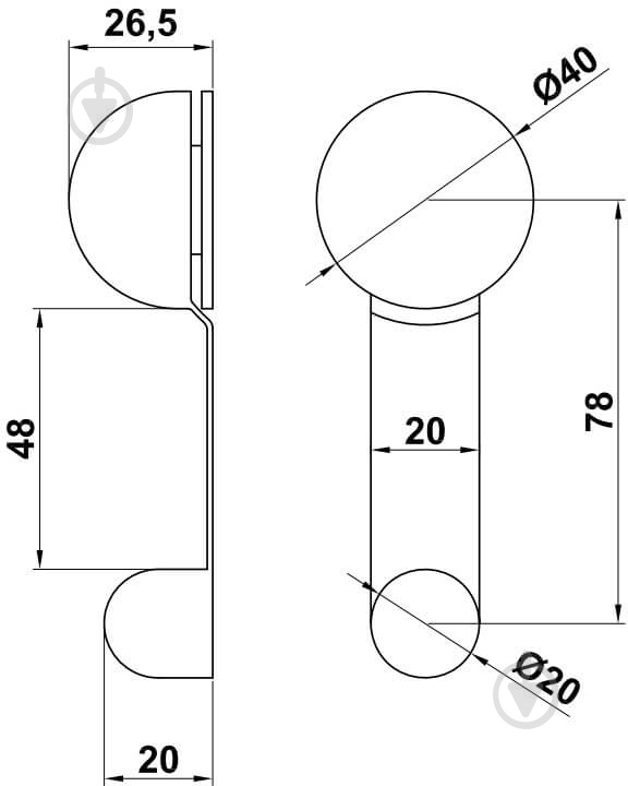 Стопор дверной Amig 404 dis коричневый - фото 2