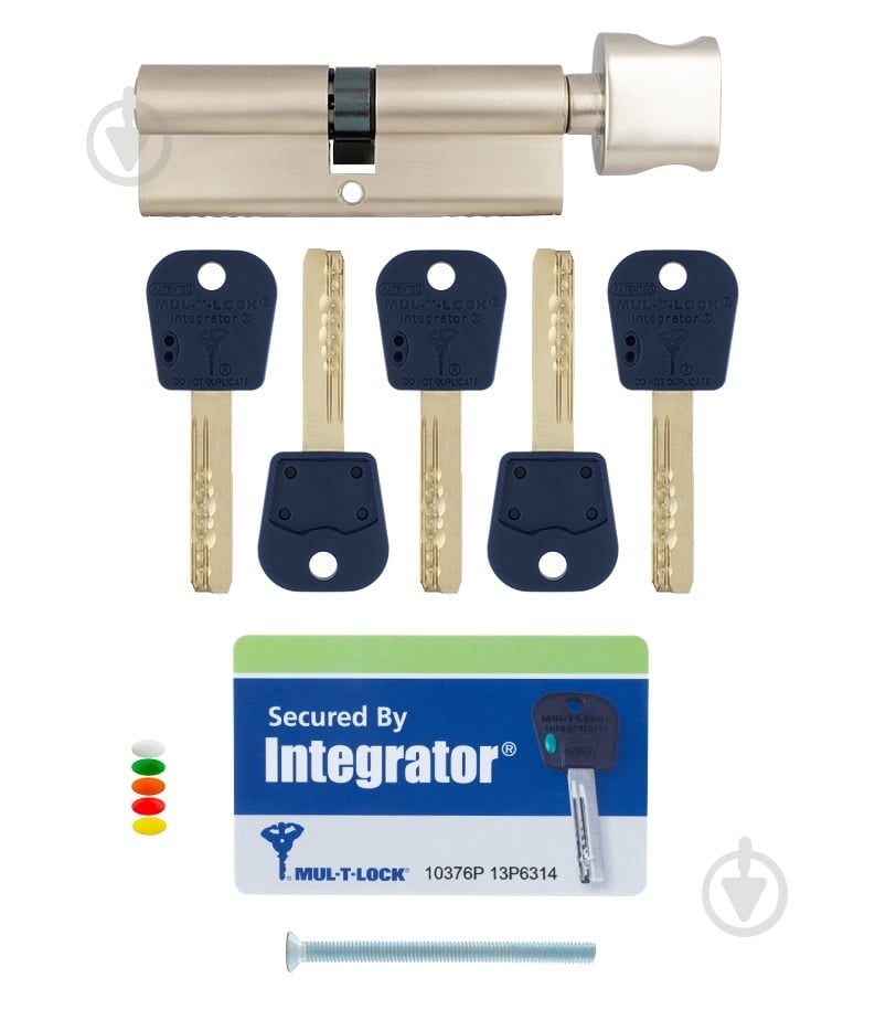 Цилиндр Mul-T-Lock INTEGRATOR 40x40 ключ-вороток 80 мм никель сатин - фото 5 Цилиндр Mul-T-Lock INTEGRATOR 40x40 ключ-вороток 80 мм никель сатин - фото 5