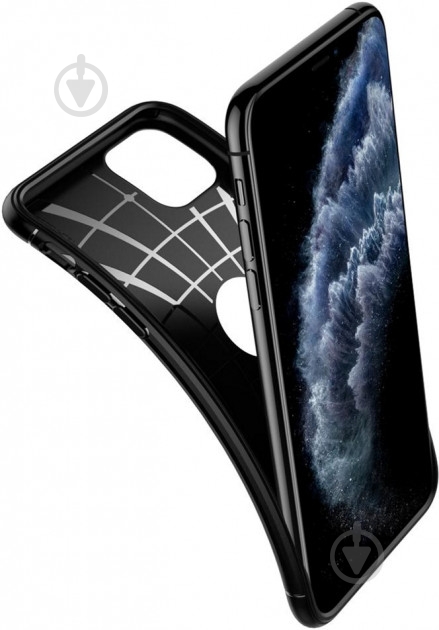 Чехол Spigen Rugged Armor Matte Black для Apple iPhone 11 Pro - фото 6 Чехол Spigen Rugged Armor Matte Black для Apple iPhone 11 Pro - фото 6