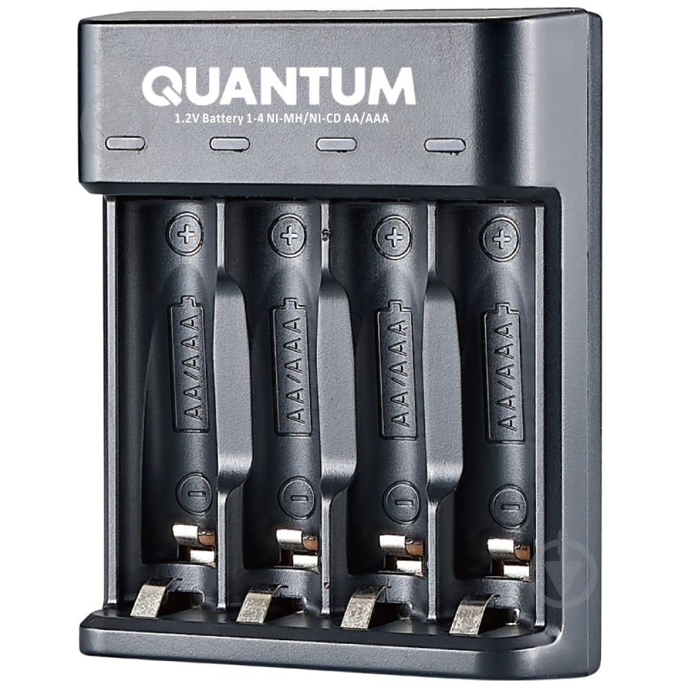Зарядний пристрій Quantum для Ni-MH/Ni-CD 1.2V акум. AA/AAA 4-slot (USB) 1 шт. (QM-BC1040) - фото 1 Зарядний пристрій Quantum для Ni-MH/Ni-CD 1.2V акум. AA/AAA 4-slot (USB) 1 шт. (QM-BC1040) - фото 1