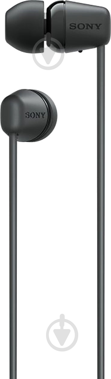 Навушники Sony WI-C100 In-ear IPX4 Wireless black (WIC100B.CE7) - фото 2 Навушники Sony WI-C100 In-ear IPX4 Wireless black (WIC100B.CE7) - фото 2