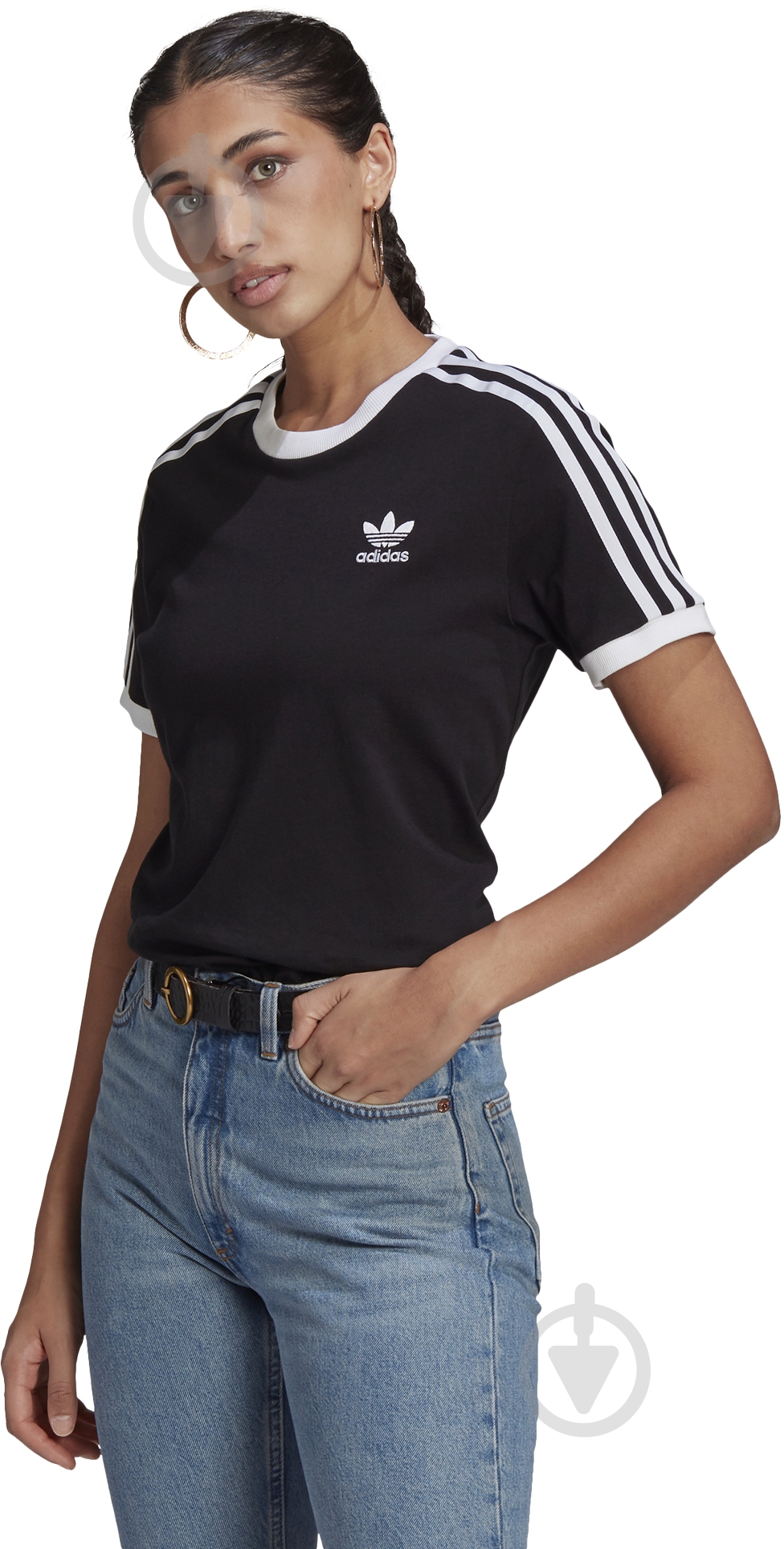 Футболка Adidas 3 STRIPES TEE GN2900 р.M чорний - фото 2 Футболка Adidas 3 STRIPES TEE GN2900 р.M чорний - фото 2
