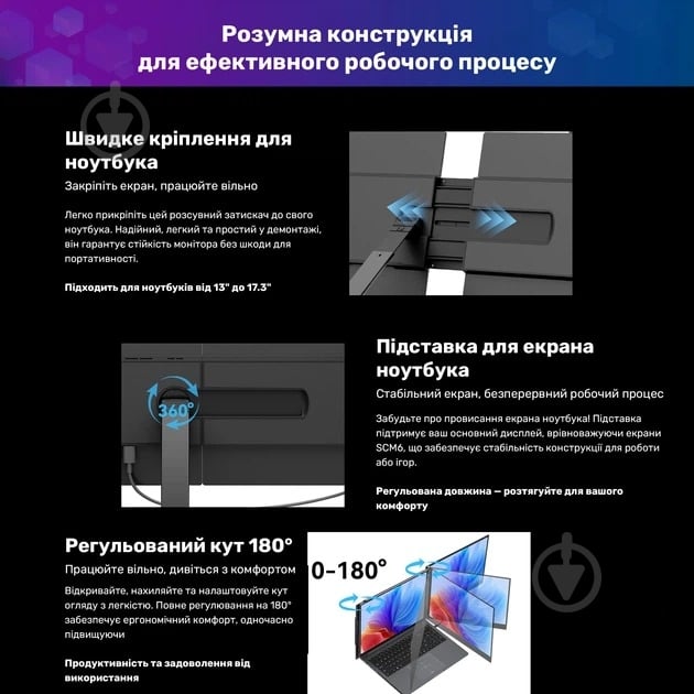 Монитор Blackview SCM6 Single Grey/Black 14" (BVSCM6) - фото 16 Монитор Blackview SCM6 Single Grey/Black 14" (BVSCM6) - фото 16