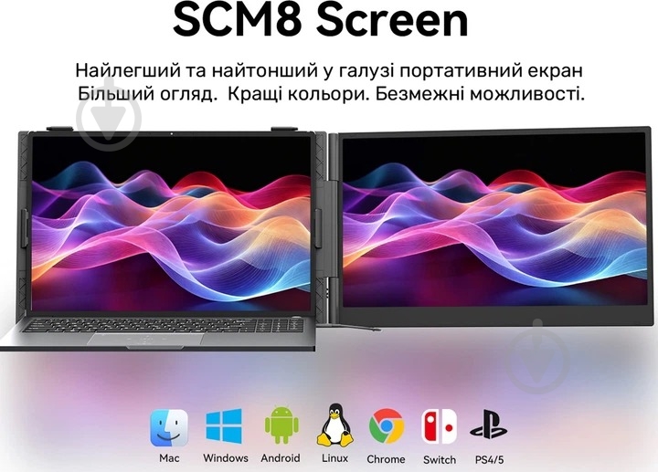 Монітор Blackview SCM8 Single Grey/Black 15,3" (BVSCM8) - фото 4