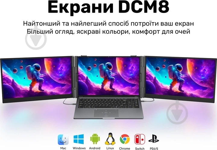 Монитор Blackview DCM8 Dual Screen Grey/Black 15,3" (BVDCM8) - фото 4