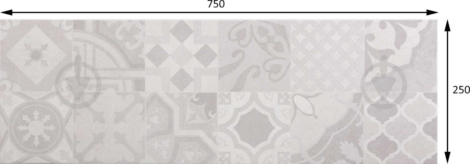 Плитка Allore Group Dover Patchwork Pearl W M NR Satin 1 25x75 см - фото 3 Плитка Allore Group Dover Patchwork Pearl W M NR Satin 1 25x75 см - фото 3