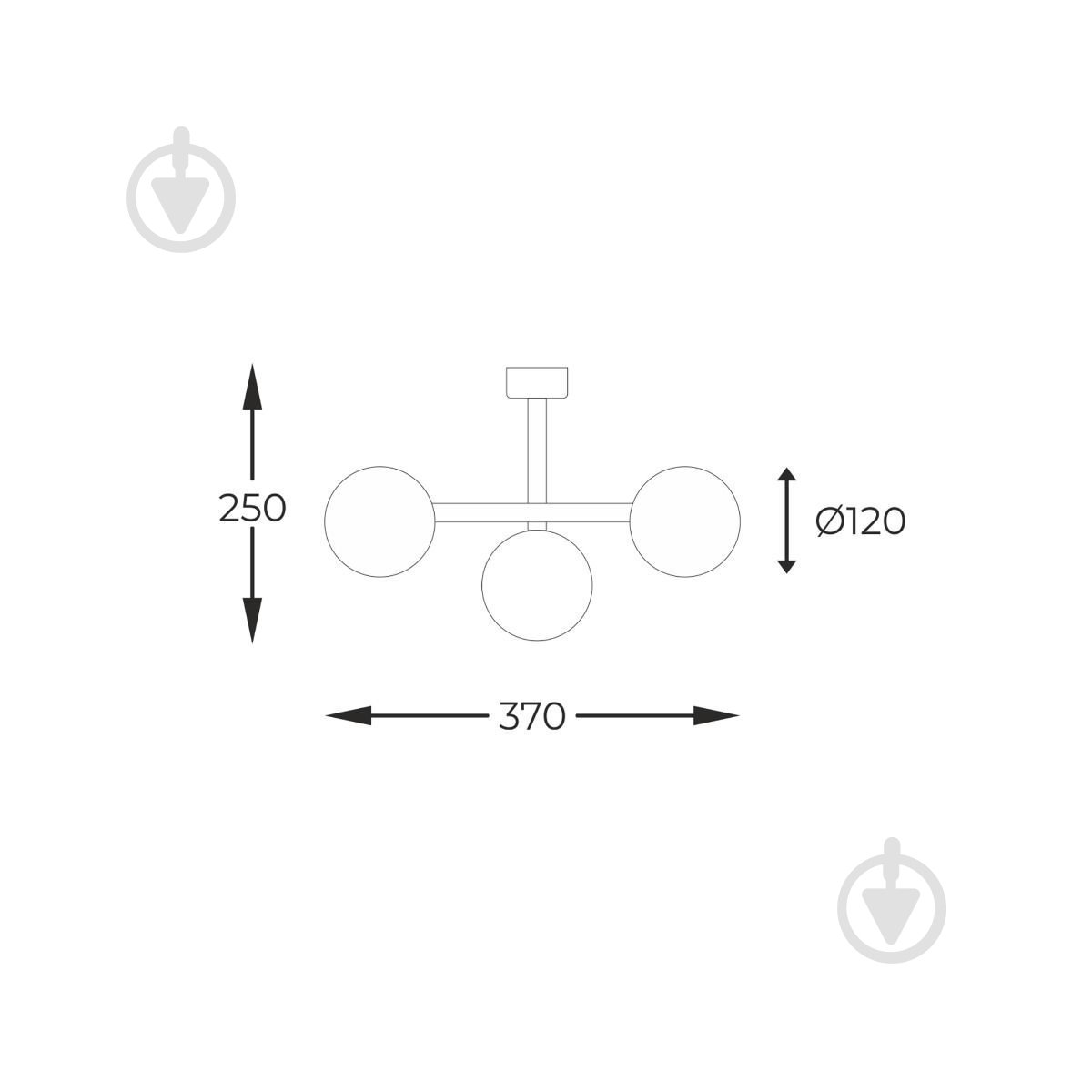Светильник потолочный Zuma Line LUNA 3x40 Вт G9 хром 5663 - фото 2