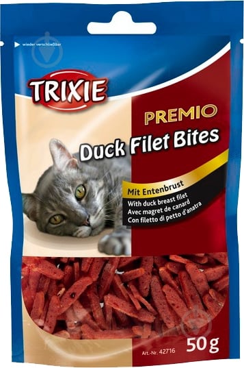 Ласощі Trixie Premio Duck Filet Bites філе качки сушене 50 г - фото 1