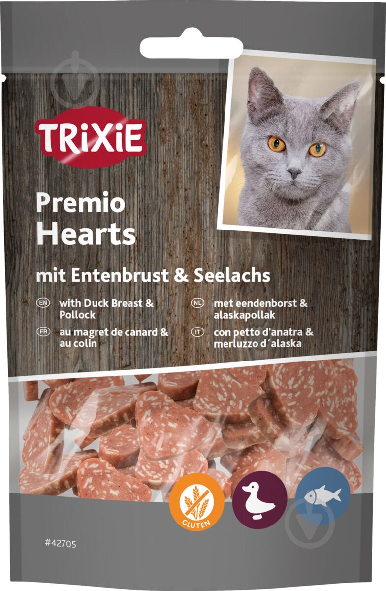 Ласощі Trixie Premio Hearts качка та минтай 50 г - фото 1