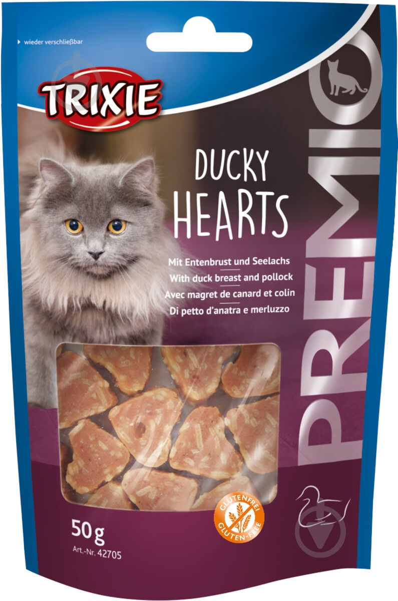 Ласощі Trixie Premio Hearts качка та минтай 50 г - фото 3