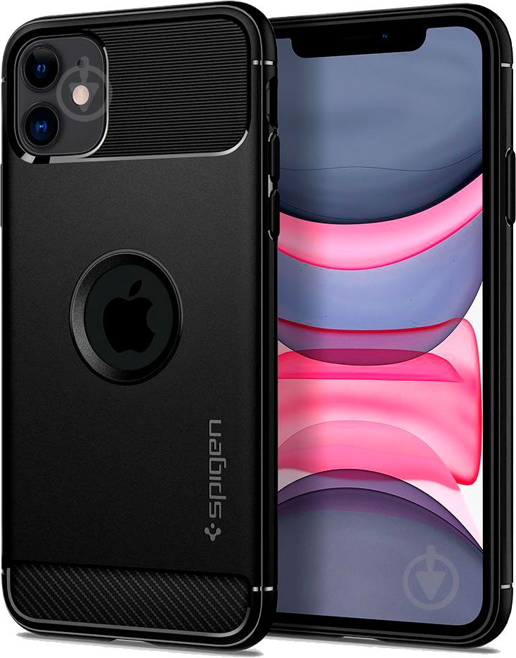 Чохол Spigen Rugged Armor Matte Black для Apple iPhone 11 - фото 2 Чохол Spigen Rugged Armor Matte Black для Apple iPhone 11 - фото 2