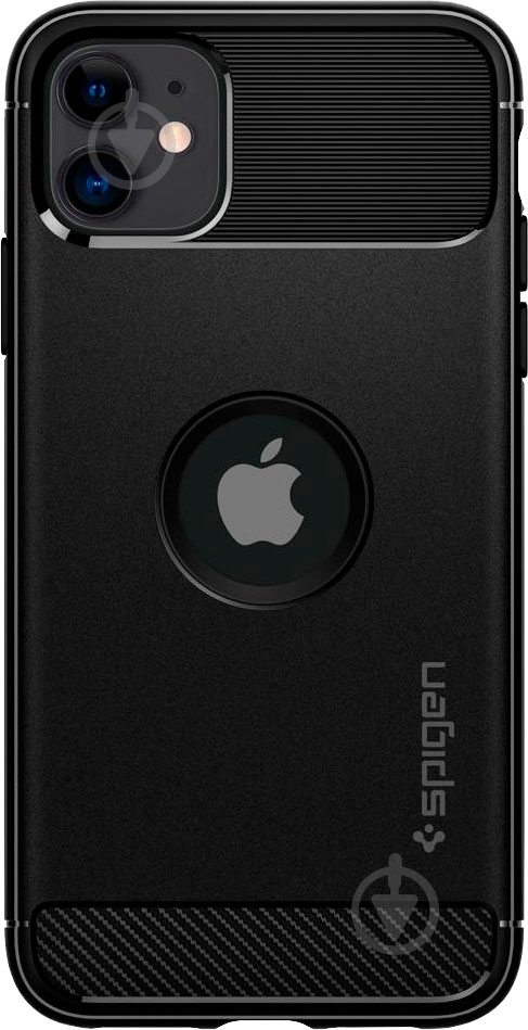 Чохол Spigen Rugged Armor Matte Black для Apple iPhone 11 - фото 1 Чохол Spigen Rugged Armor Matte Black для Apple iPhone 11 - фото 1